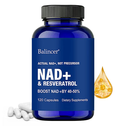 Optimized NAD+ and Resveratrol Supplement to Help Support Cell Regeneration, Natural Energy, Focus and Memory