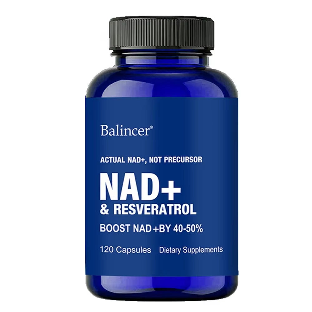 Optimized NAD+ and Resveratrol Supplement to Help Support Cell Regeneration, Natural Energy, Focus and Memory