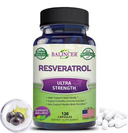Resveratrol Capsules Support Cardiovascular Health, Antioxidants, Improve Immunity, and Promote Smooth Skin