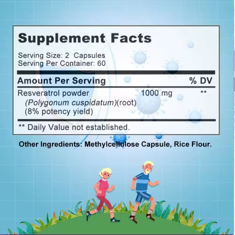 Resveratrol Capsules Support Cardiovascular Health, Antioxidants, Improve Immunity, and Promote Smooth Skin